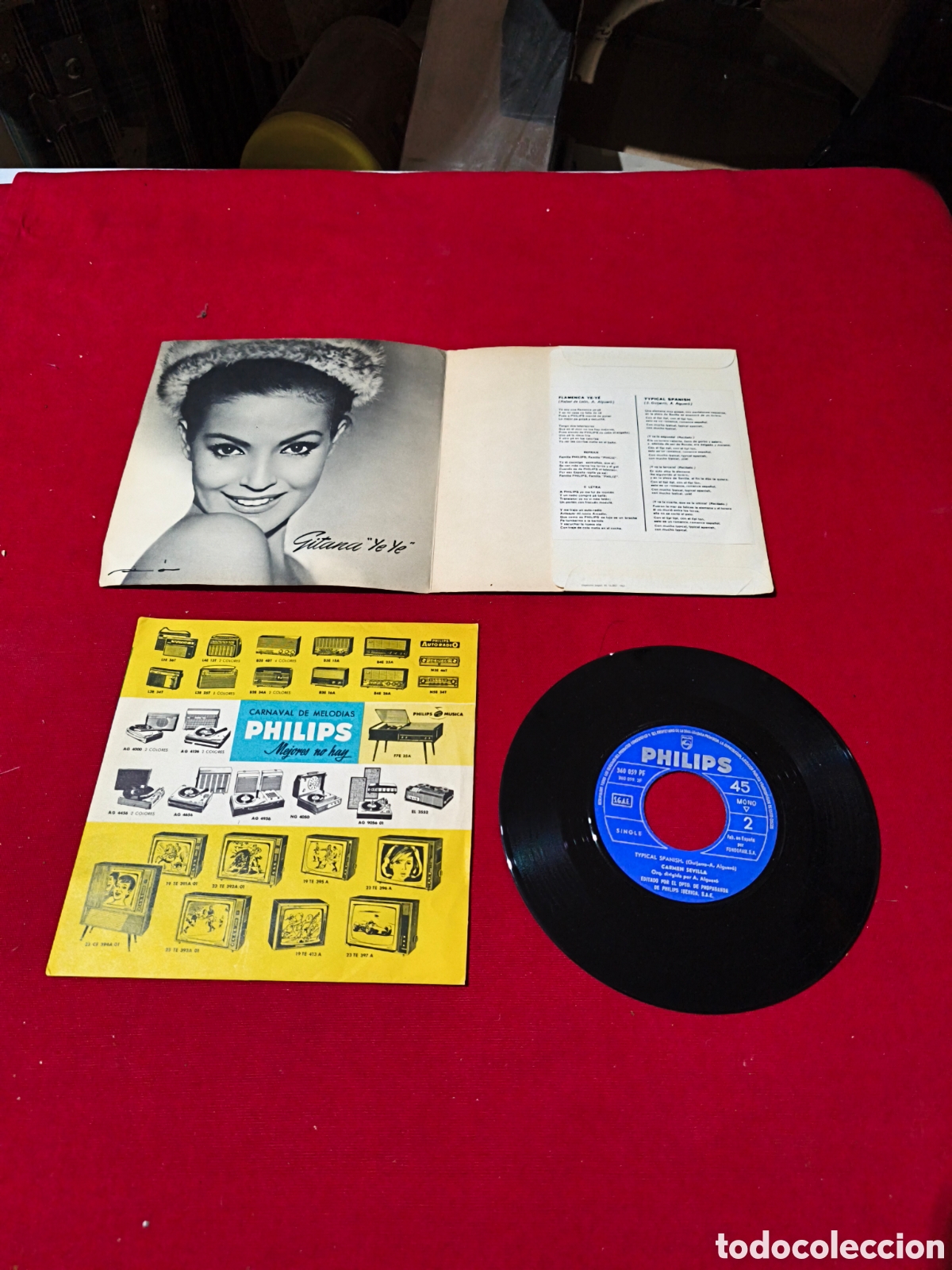 Discos de vinilo: Single Carmen Sevilla Gitana Ye Ye - Foto 2