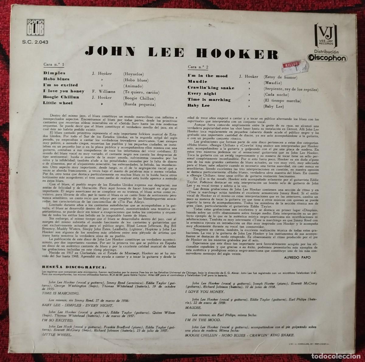Discos de vinilo: JOHN LEE HOOKER ** Im John Lee Hooker ** VINILO LP 1969 - Foto 2