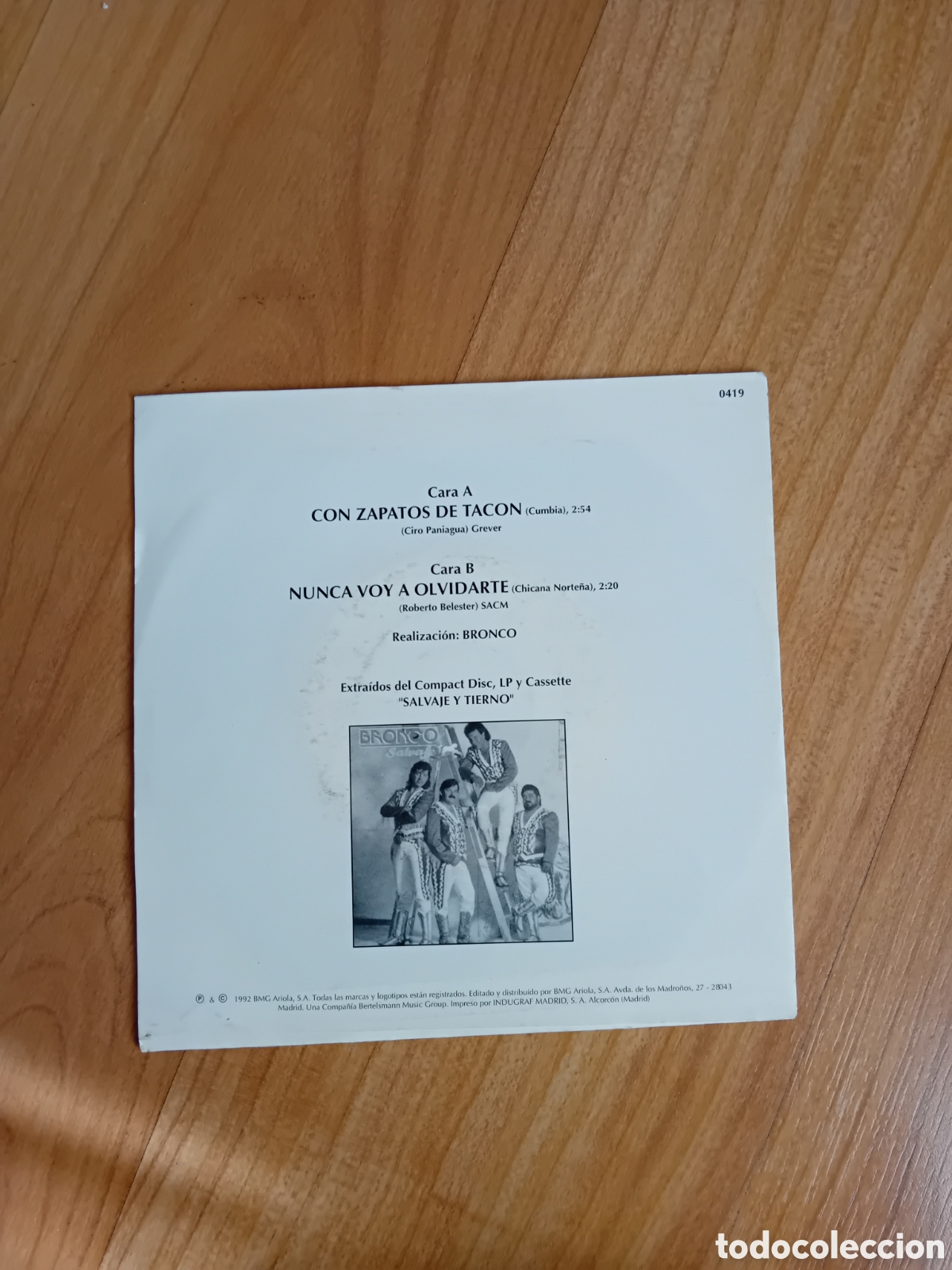 Discos de vinilo: BRONCO. CON ZAPATOS DE TACON - Foto 2