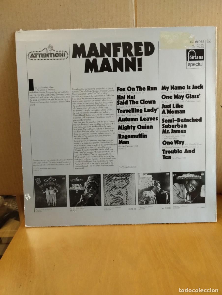 Discos de vinilo: MANFRED MANN ---- ATTENTION - Foto 2