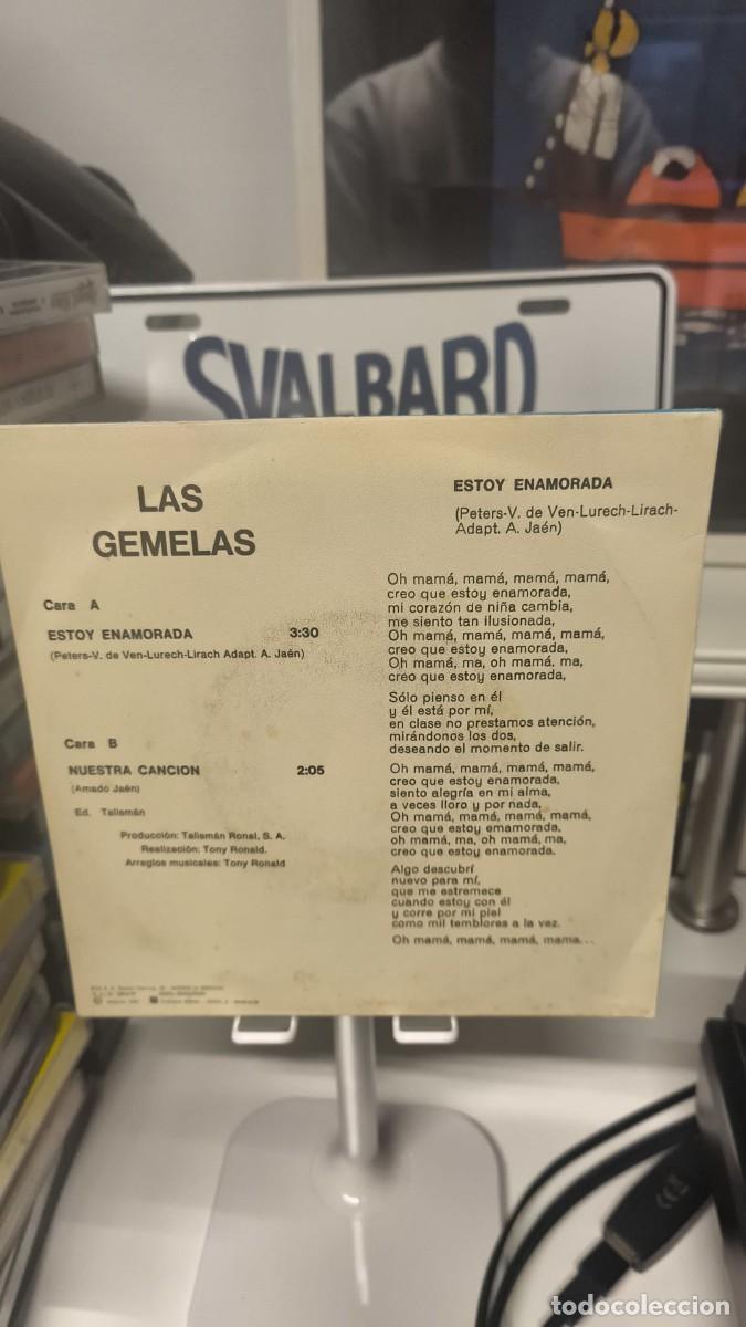 Discos de vinilo: Las Gemelas - Estoy Enamorada (7 vinilo) - Foto 2