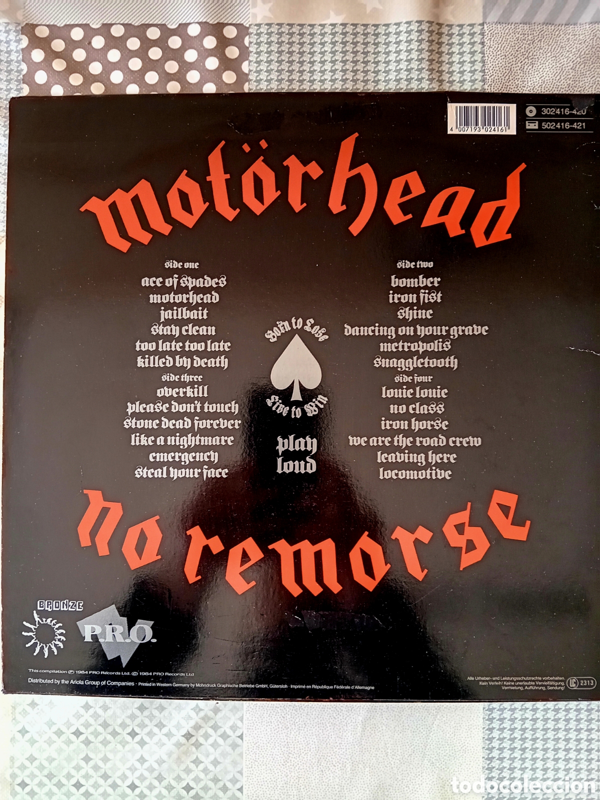 Discos de vinilo: MOTORHEAD. NO REMORSE. 1986 - Foto 3