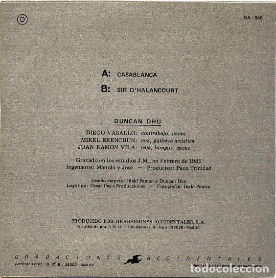 Discos de vinilo: Duncan Dhu &ndash; Casablanca - Foto 2