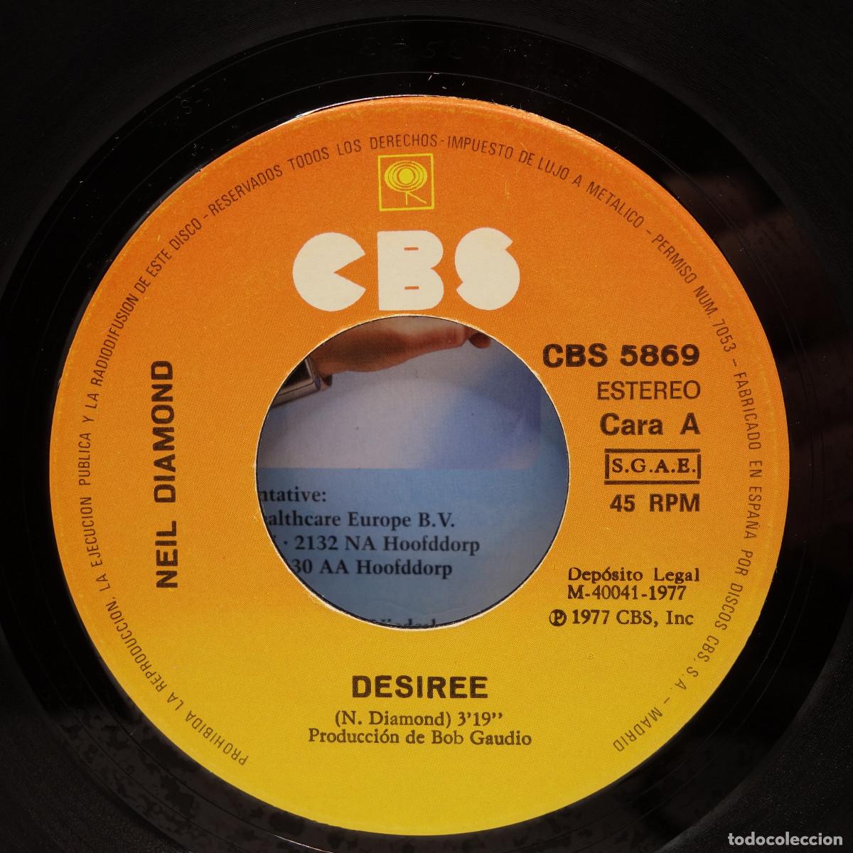 Discos de vinilo: NEIL DIAMOND - DESIREE - Foto 6