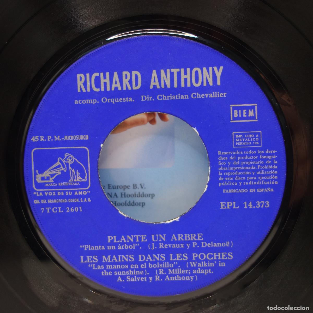 Discos de vinilo: RICHARD ANTHONY - ARANJUEZ MON AMOUR - Foto 4