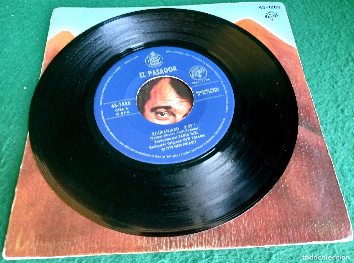 Discos de vinilo: DISCO VINILO SINGLE - EL PASADOR - KILIMANJARO - HISPAVOX 45-1888 - Foto 3