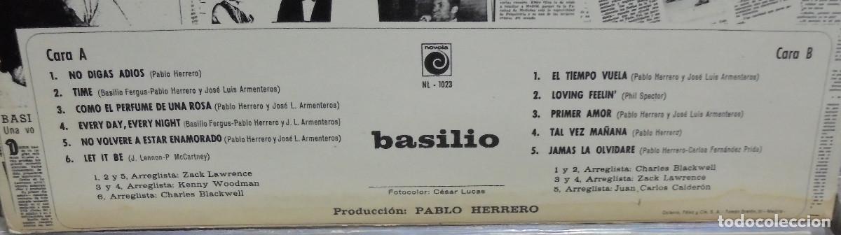 Discos de vinilo: Basilio. Novola 1970 -- LP - Foto 3