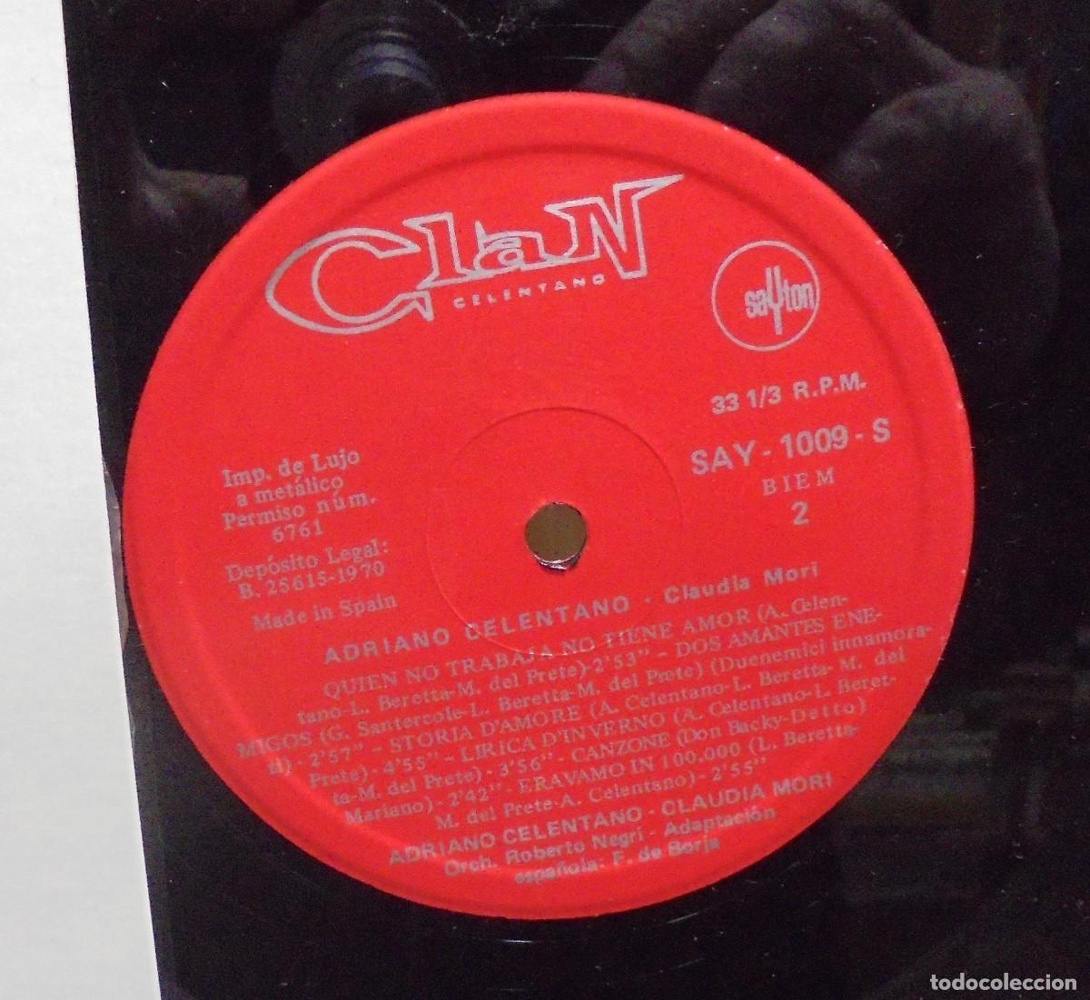 Discos de vinilo: Adriano Celentano. Clan Celentano 1970 -- LP - Foto 2