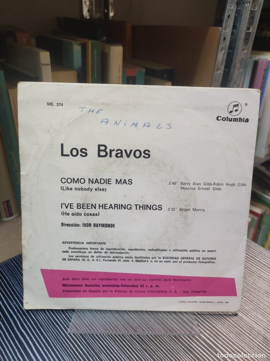 Discos de vinilo: Los Bravos &ndash; Como Nadie M&aacute;s / Ive Been Hearing Things - Foto 2