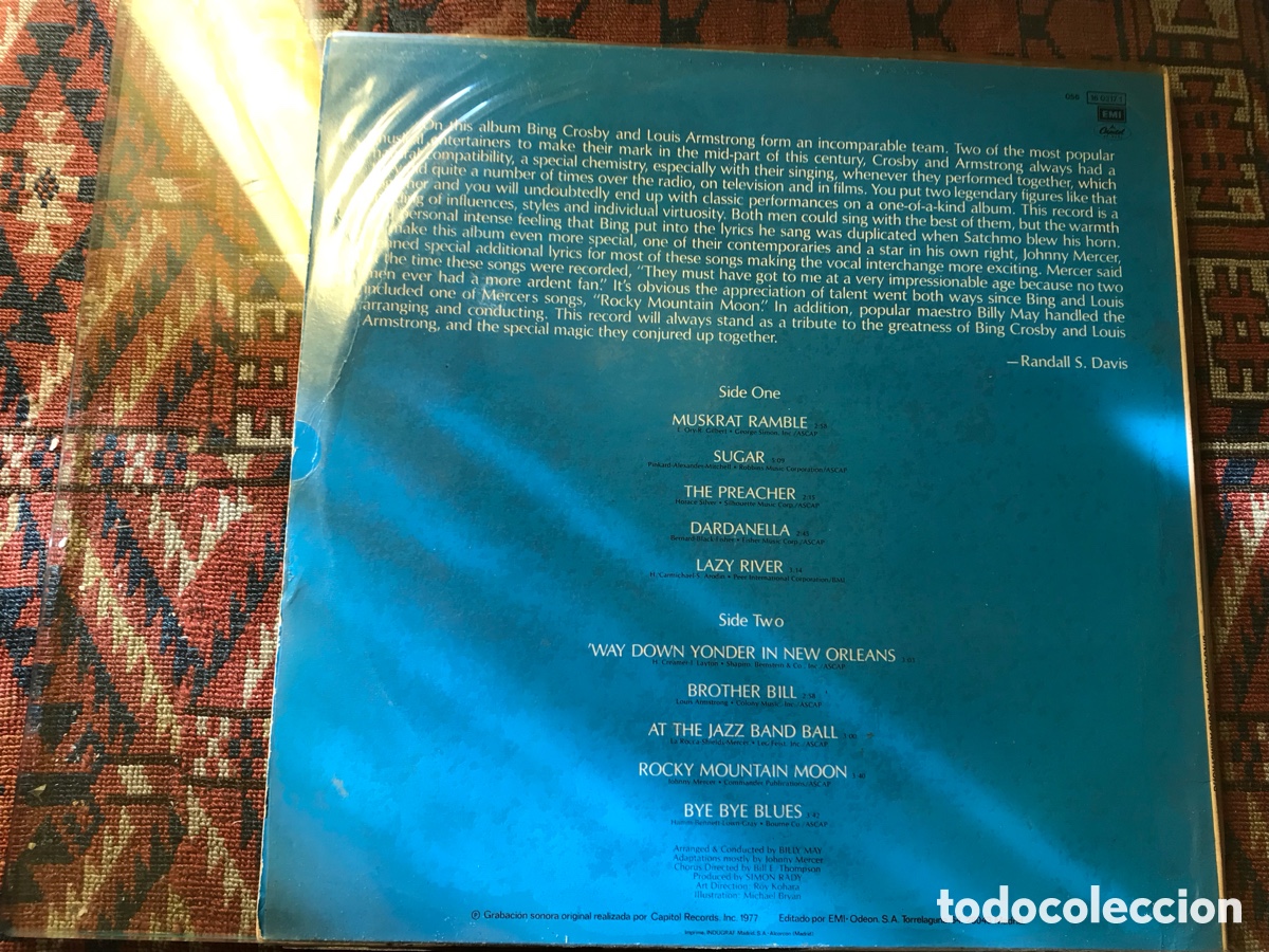 Discos de vinilo: Bing Crosby. Loqu&iacute;simo Armstrong - Foto 2