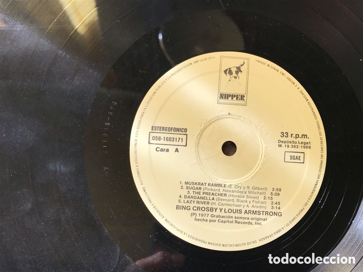 Discos de vinilo: Bing Crosby. Loqu&iacute;simo Armstrong - Foto 3
