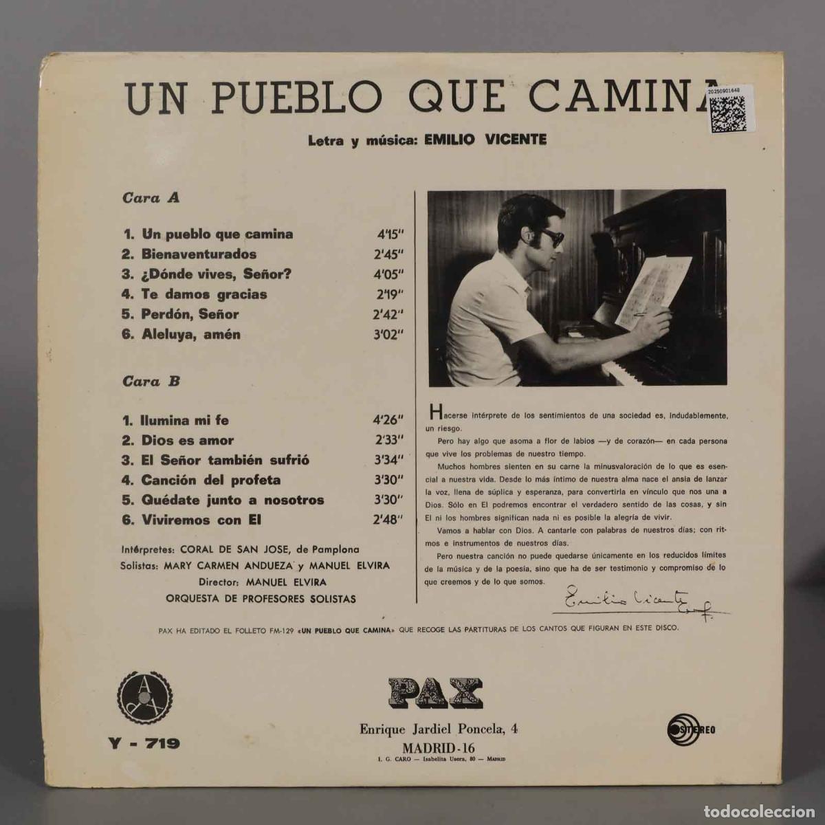 Discos de vinilo: LP. UN PUEBLO QUE CAMINA - Foto 2