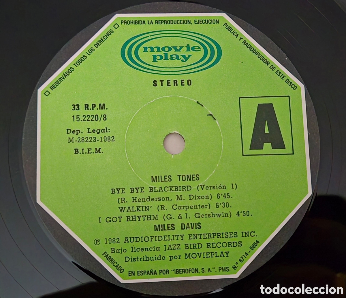Discos de vinilo: Miles Davis &ndash; Miles Tones Lp - Foto 3