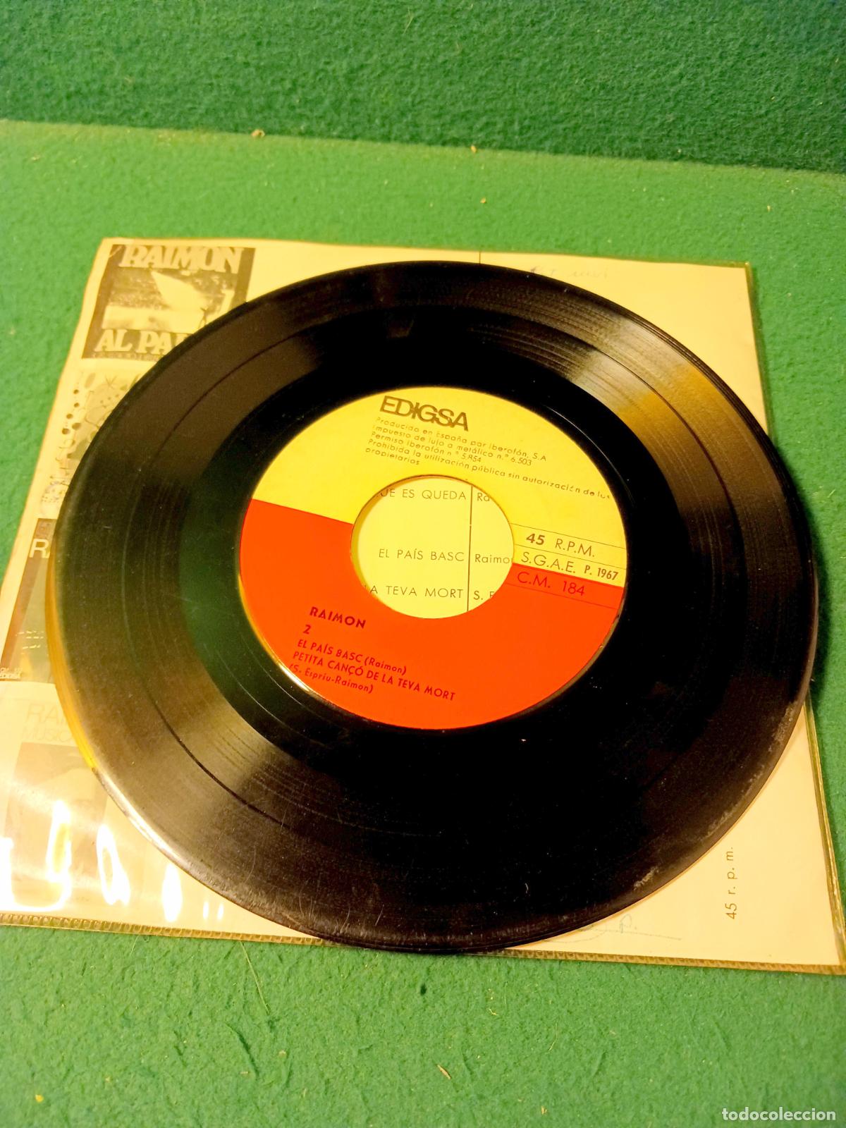 Discos de vinilo: DISCO VINILO SINGLE - RAIMON - CAN&Ccedil;O DE LA MARE - EDIGSA CM 184 - Foto 3