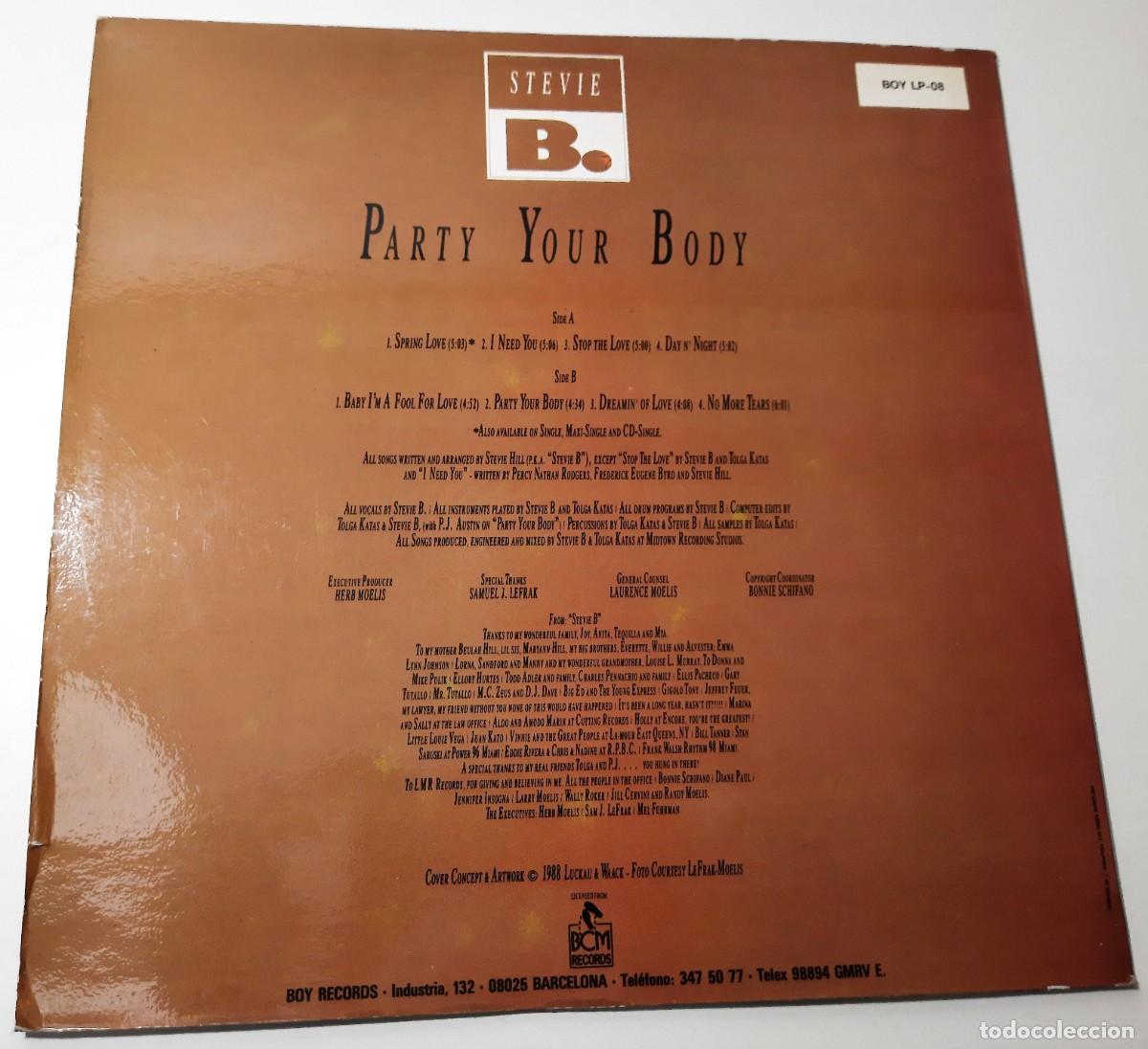 Discos de vinilo: Stevie B. - Party your body - Foto 2