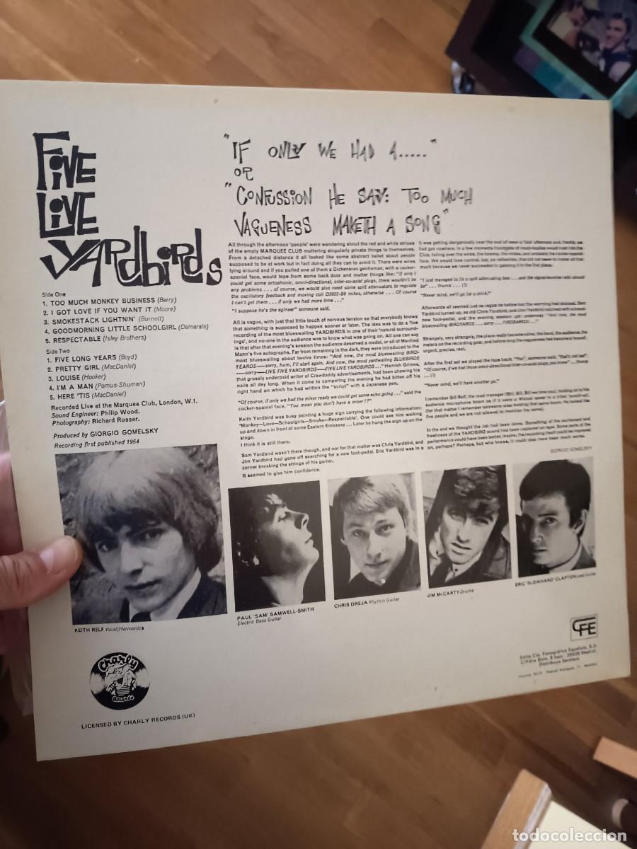 Discos de vinilo: LOTE 167, LP FIVE LIVE YARDBIRDS - Foto 2
