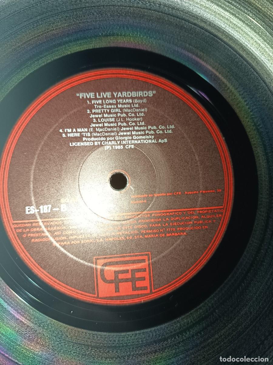 Discos de vinilo: LOTE 167, LP FIVE LIVE YARDBIRDS - Foto 3