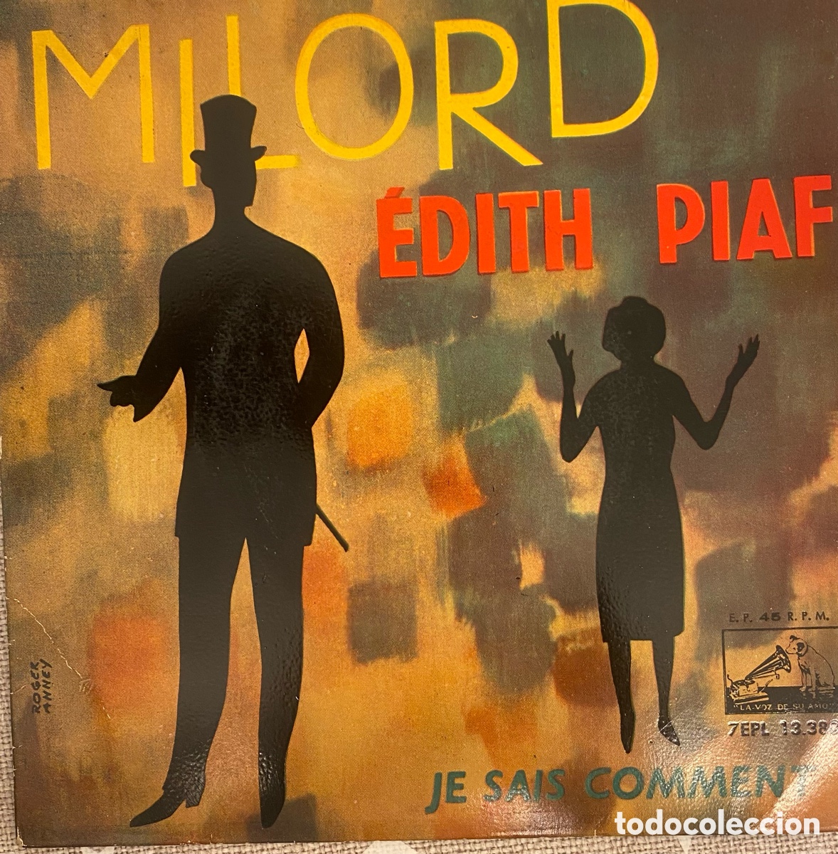 Disques de vinyle: Dos vinilos Edith Piaf &ldquo;Milord y Non, je ne regrette r&iacute;en&rdquo; La voz de su amo
