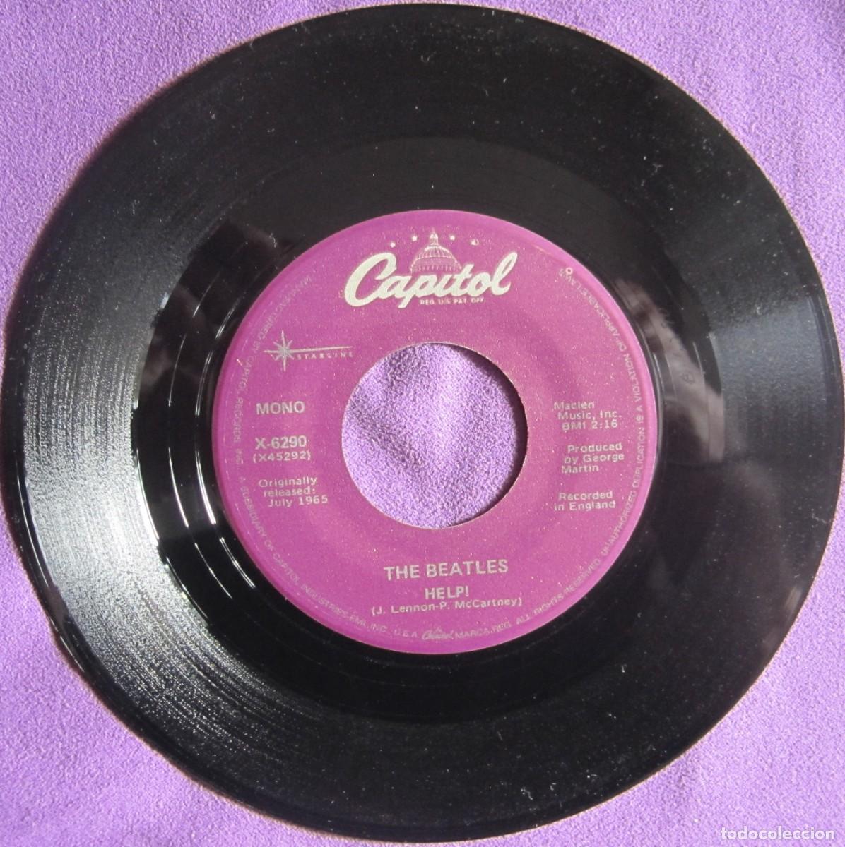 Discos de vinilo: BEATLES, THE: HELP / I&acute;M DOWN. REEDICI&Oacute;N CAPITOL U.S.A. - Foto 1