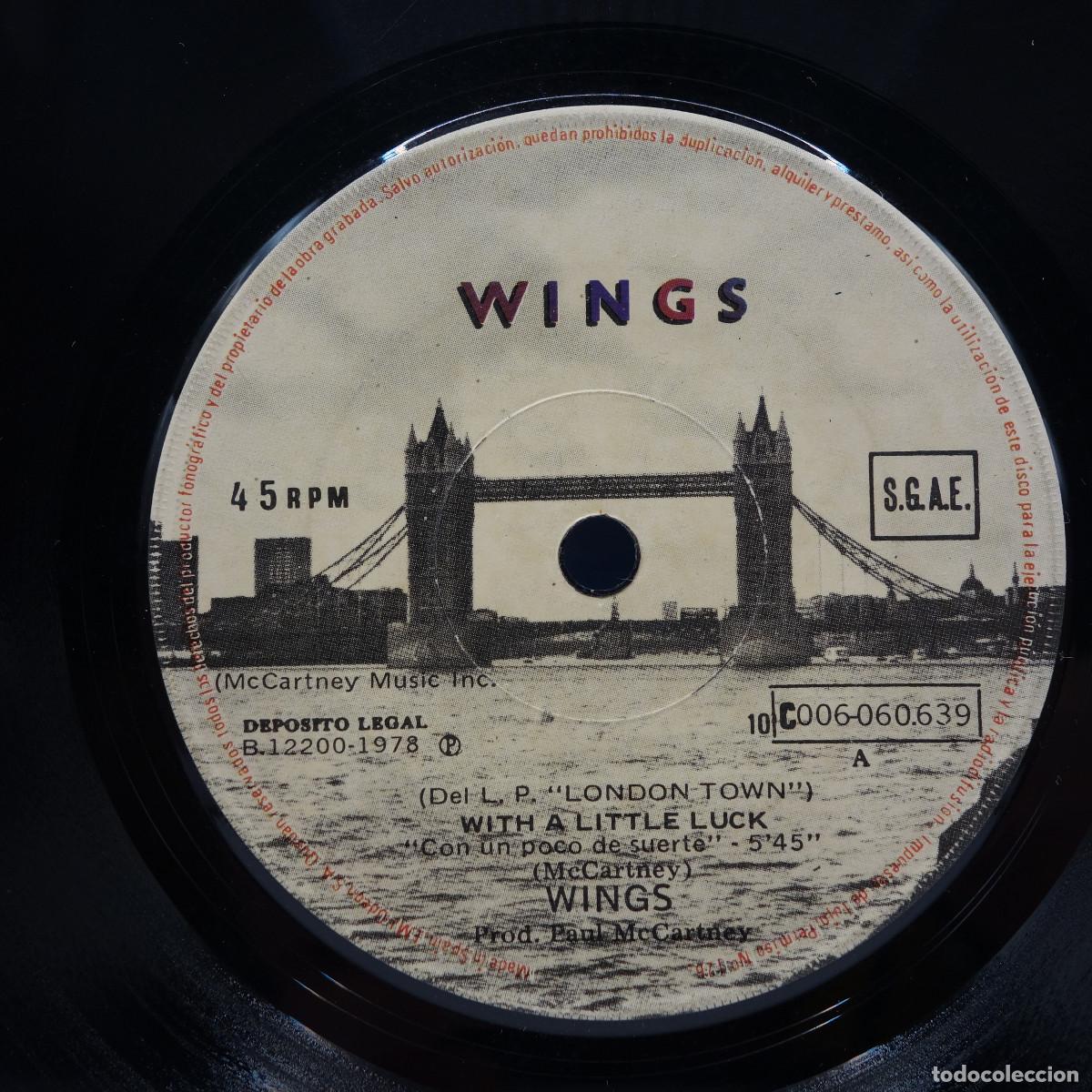 Discos de vinilo: WINGS - WITH A LITTLE LUCK - Foto 4