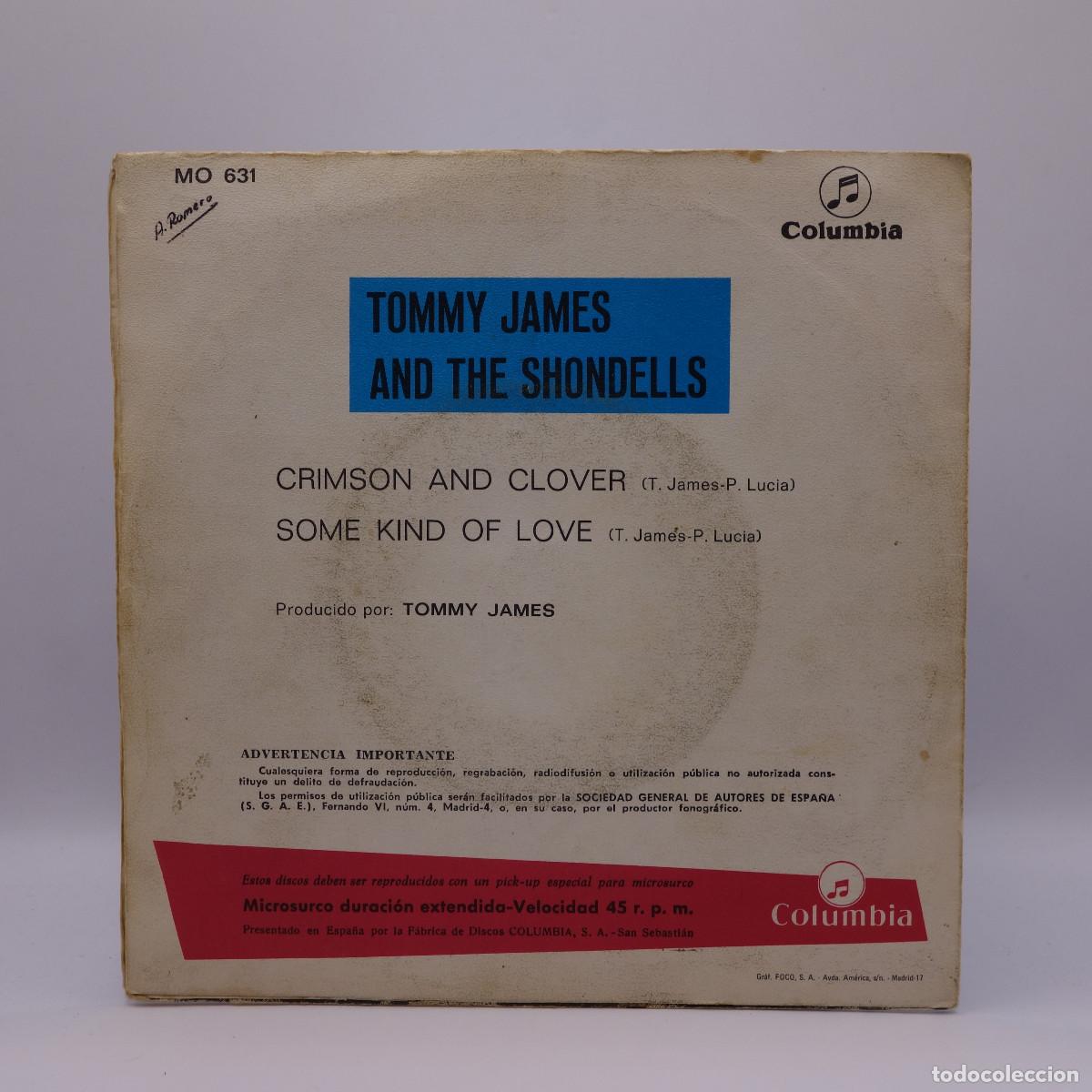 Discos de vinilo: TOMY JAMES - CRIMSON AND CLOVER - Foto 2