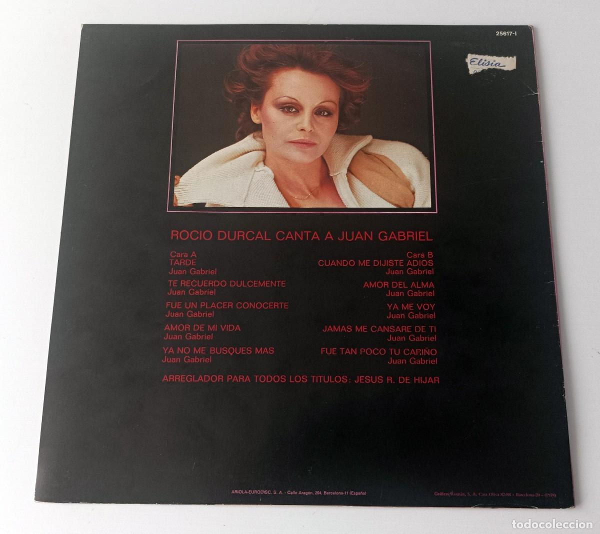 Discos de vinilo: LP ROCIO DURCAL CANTA A JUAN GABRIEL - Foto 2