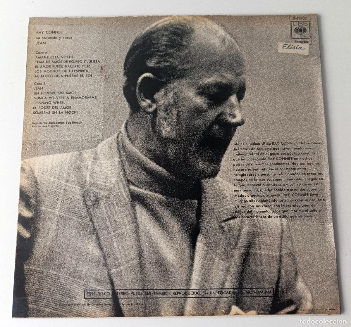 Discos de vinilo: LP RAY CONNIFF AND THE SINGERS - JEAN - Foto 2