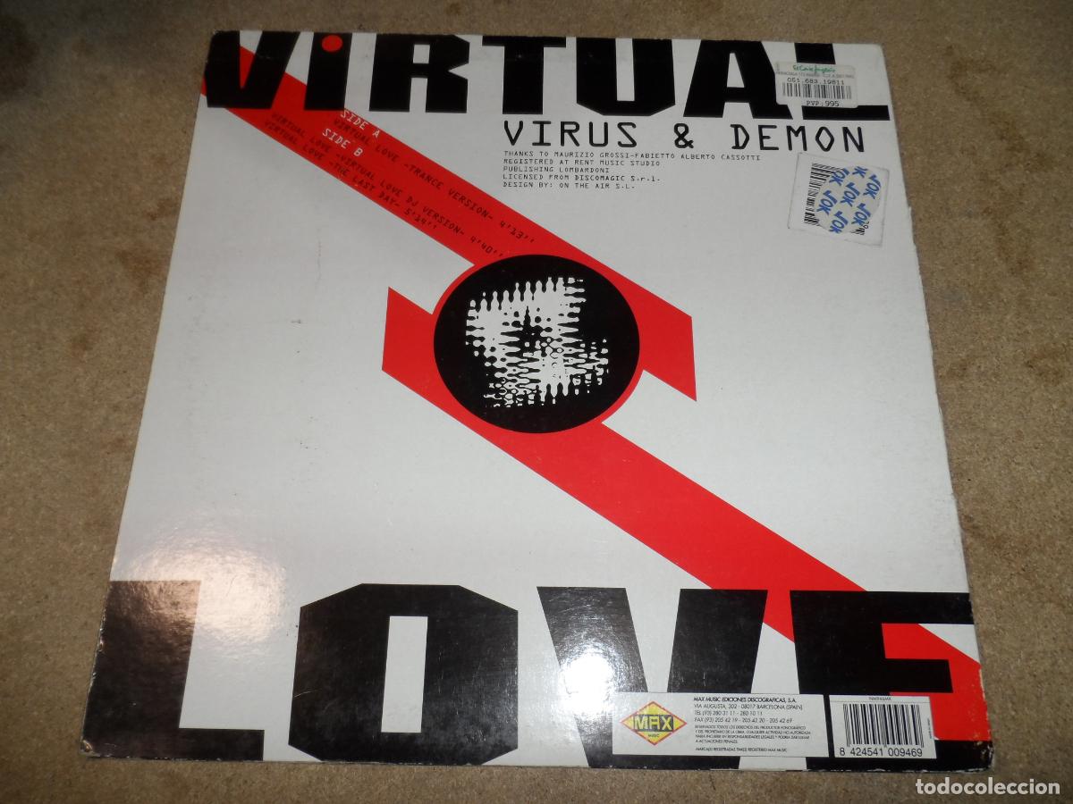 Discos de vinilo: Virus & Demon &lrm;&ndash; Virtual Love (SPAIN 1994) - Foto 2