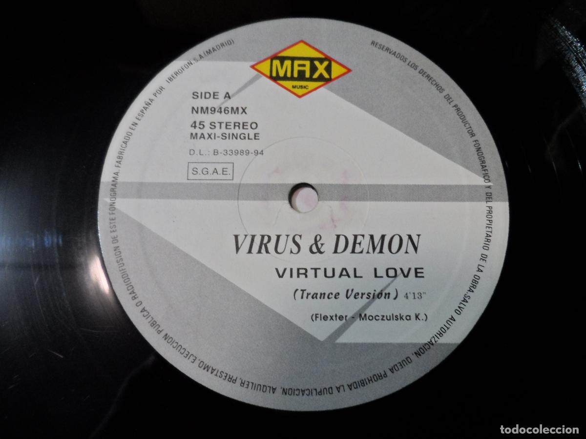 Discos de vinilo: Virus & Demon &lrm;&ndash; Virtual Love (SPAIN 1994) - Foto 3