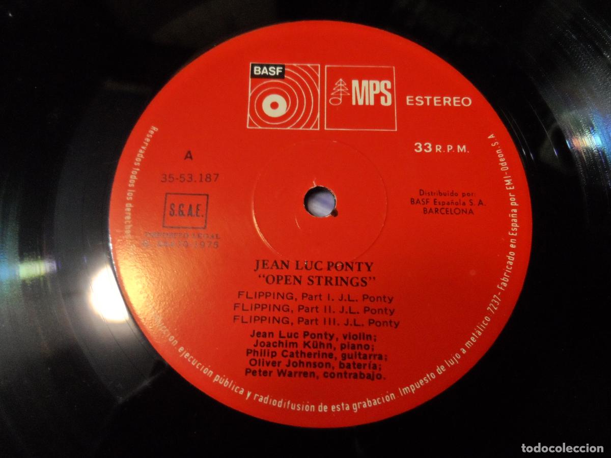 Discos de vinilo: JEAN LUC PONTY EXPERIENCE - OPEN STRINGS (SPAIN 1975) - Foto 4