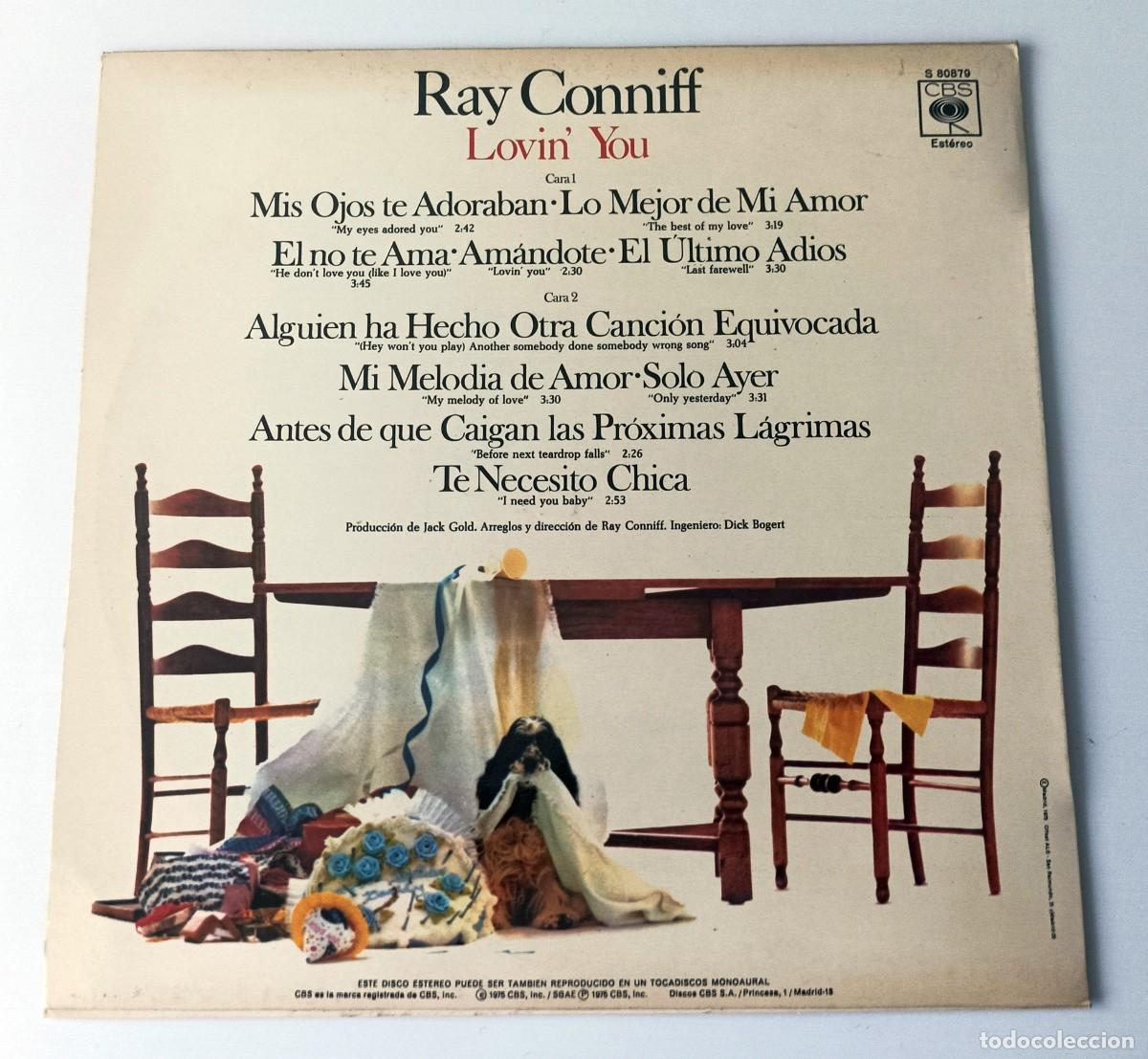 Discos de vinilo: LP RAY CONNIFF - LOVIN&acute; YOU - Foto 2