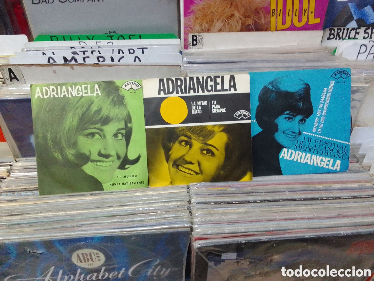 Discos de vinilo: 3 singles adriangela - Foto 1