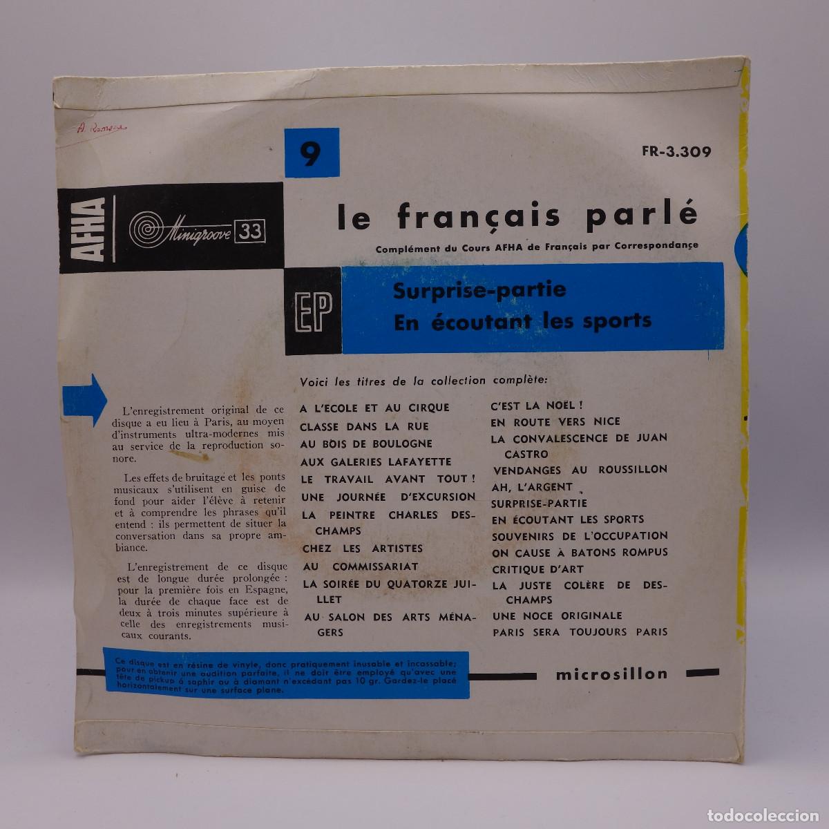 Discos de vinilo: LE FRANCAIS PARLE EN DISQUES N&ordm; 9 - Foto 2