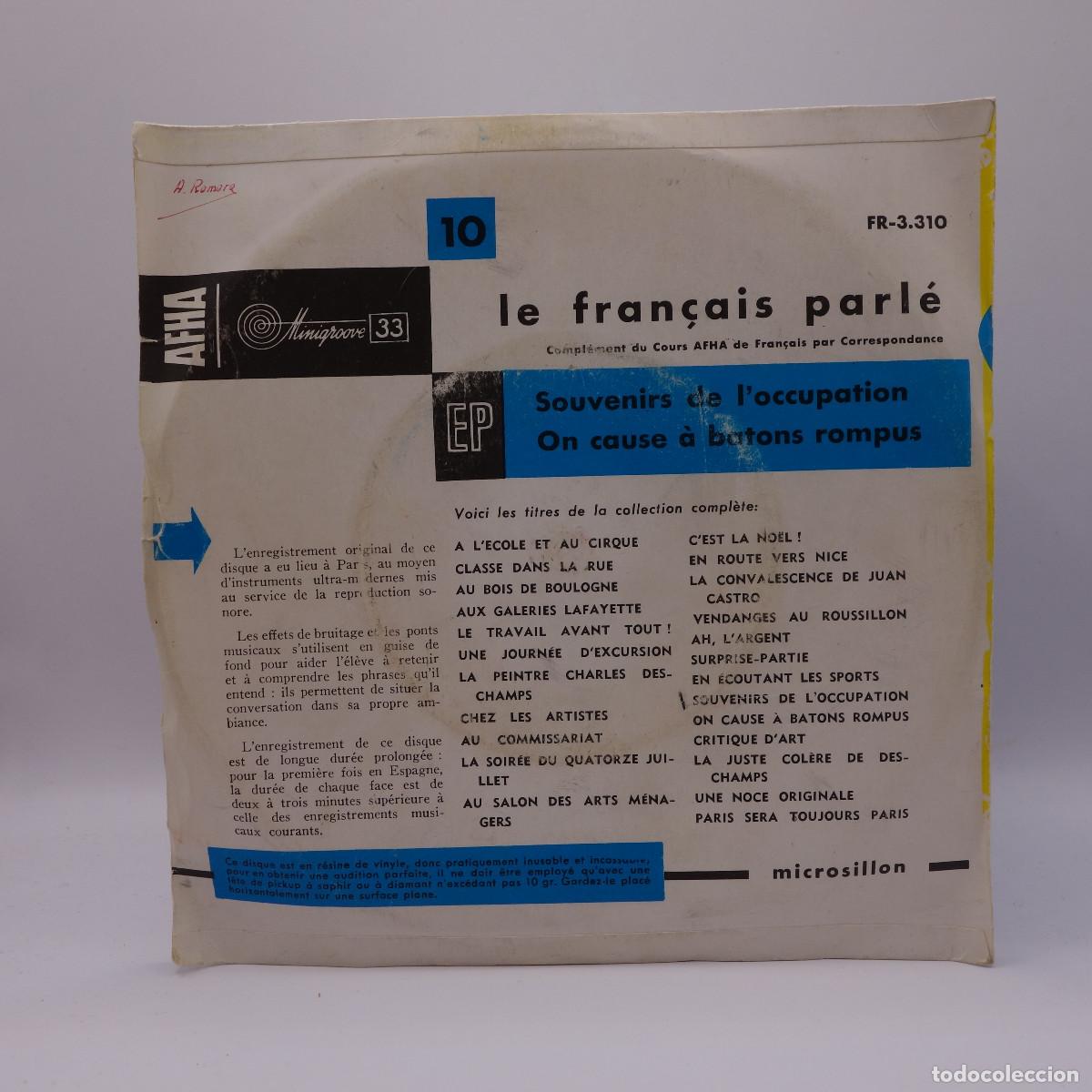 Discos de vinilo: LE FRANCAIS PARLE EN DISQUES N&ordm; 10 - Foto 2