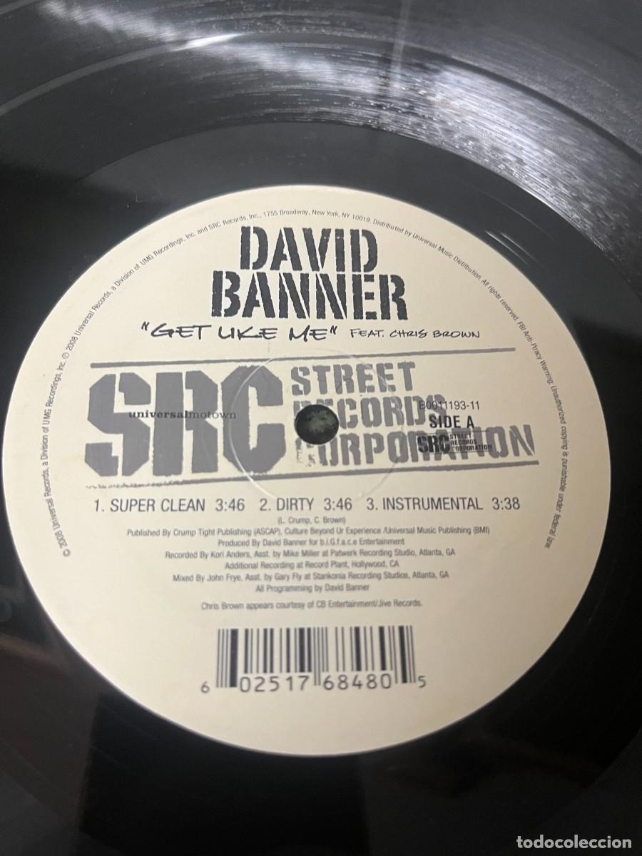 Discos de vinilo: David Banner Feat. Chris Brown Get Like Me - Foto 3