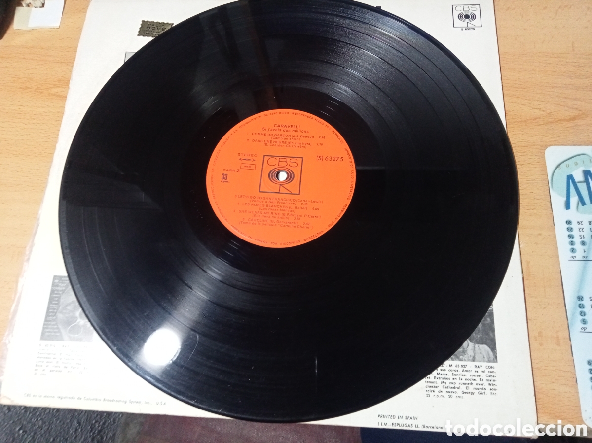 Discos de vinilo: Caravelli &ndash; Si Javais Des Millions (If I Were A Rich Man) - Foto 3
