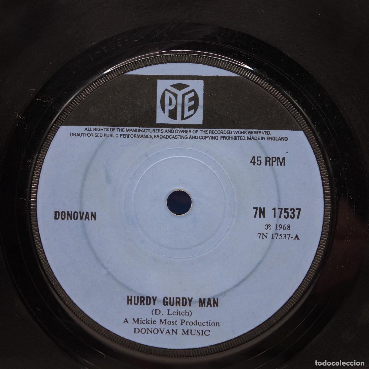 Discos de vinilo: DONOVAN - HURDY GURDY MAN - Foto 4