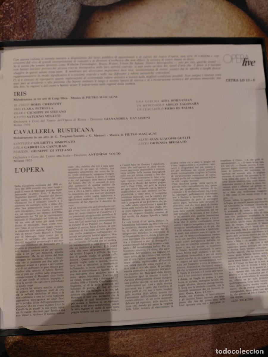 Discos de vinilo: Opera vinilo iris y Cavalleria Rusticana de Mascagni - Foto 2