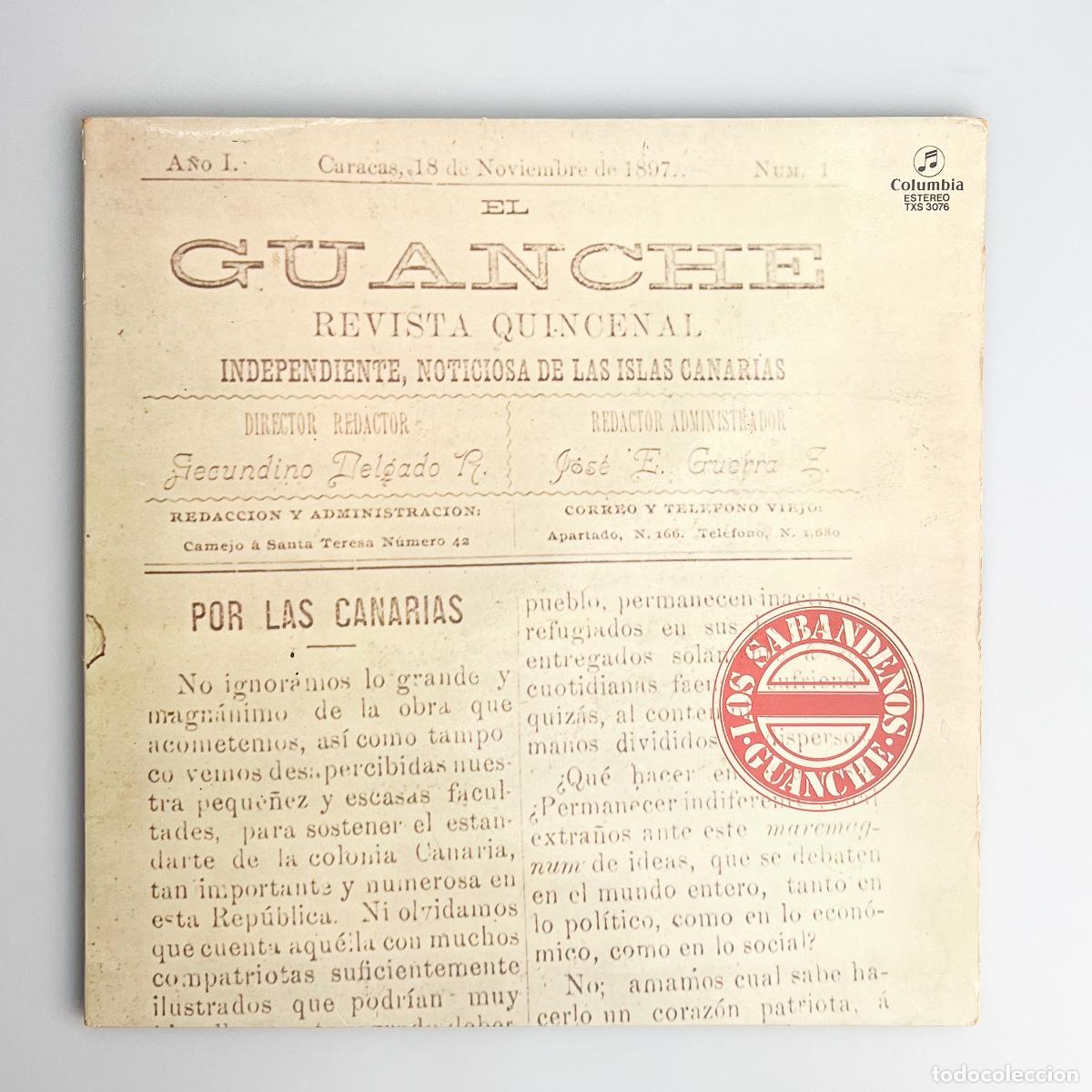 Discos de vinilo: LP, Gat. Los Sabande&ntilde;os. Guanche (G+/VG) - Foto 1