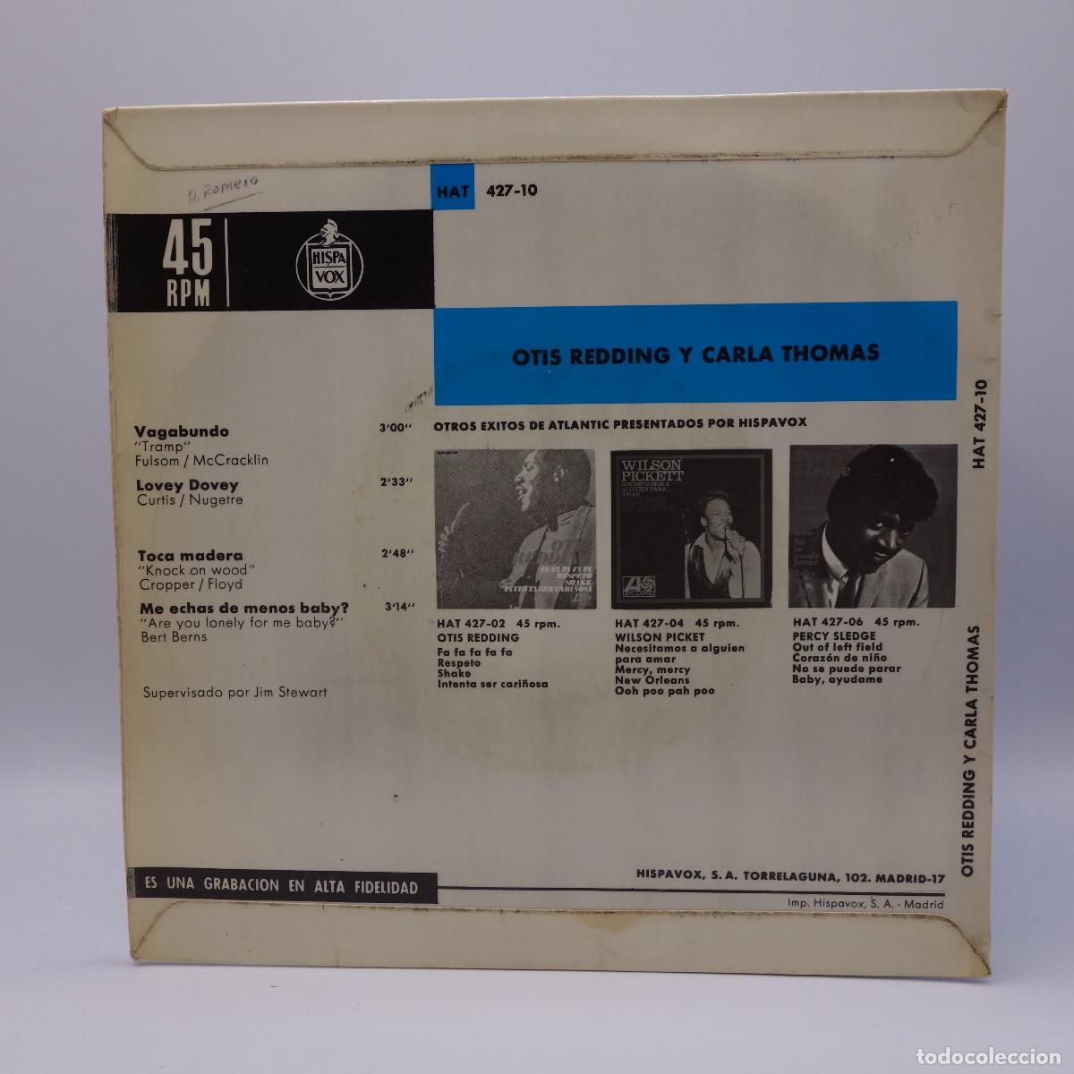 Discos de vinilo: OTIS REDDING Y CARLA THOMAS - VAGABUNDO - Foto 2
