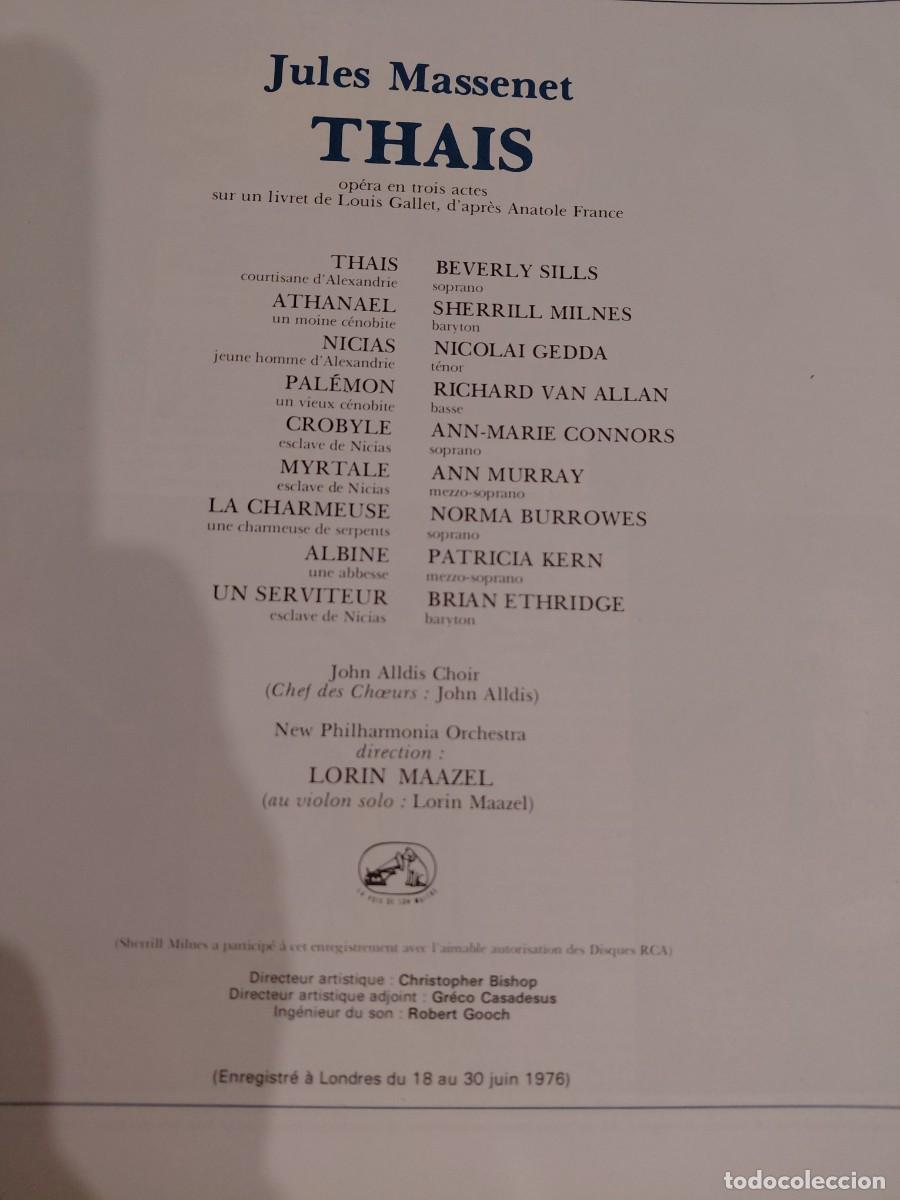 Discos de vinilo: Opera vinilo Thais de Massenet - Foto 3