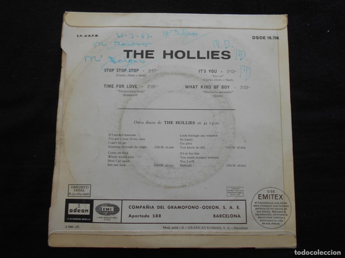Discos de vinilo: EP THE HOLLIES // STOP STOP STOP + 3 - Foto 2