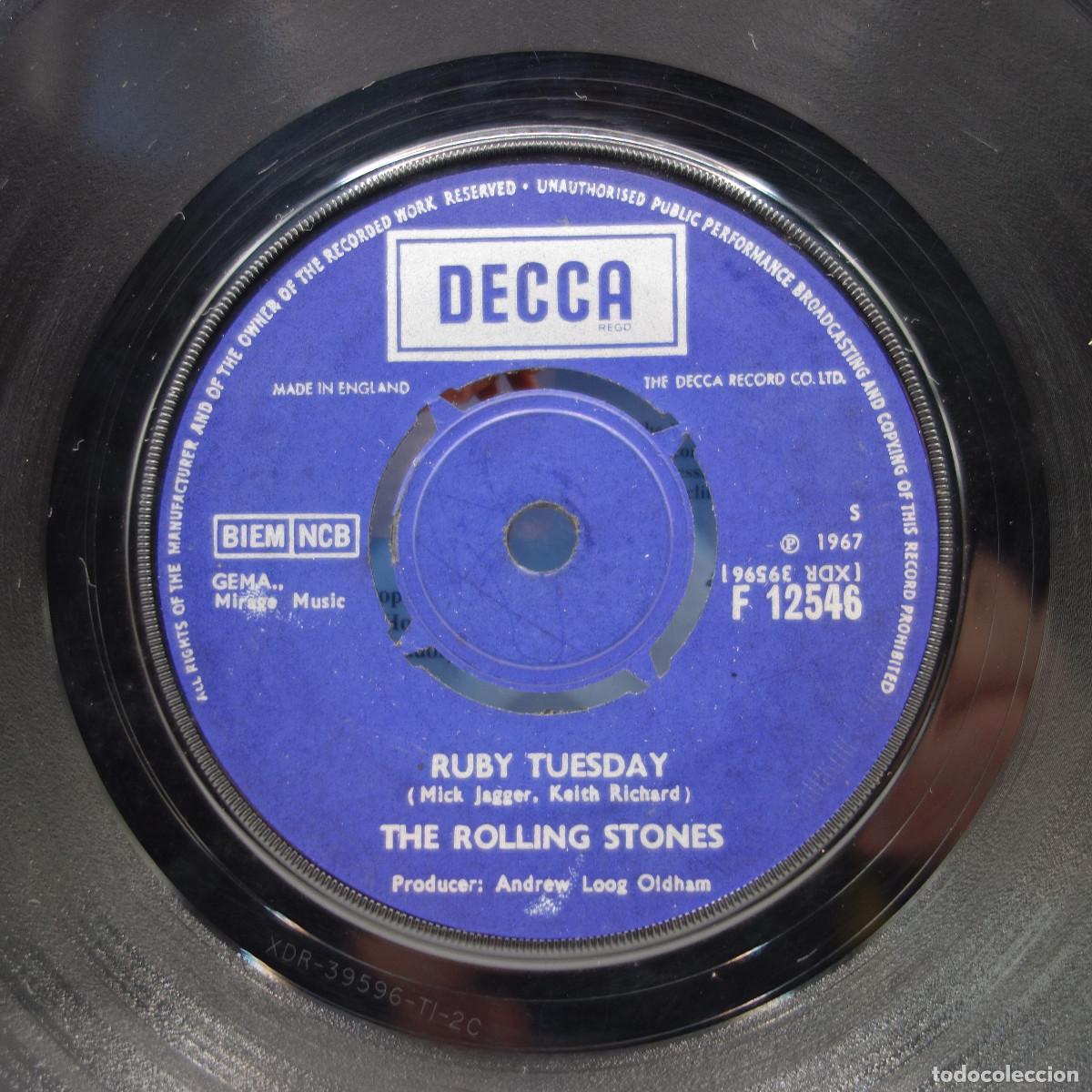 Discos de vinilo: ROLLING STONES - RUBY TUESDAY - Foto 4