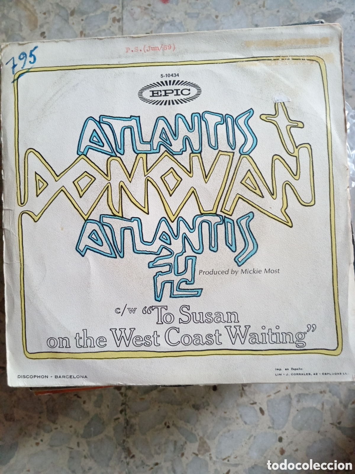 Discos de vinilo: SGL DONOVAN ATLANTIS 1969 - Foto 1