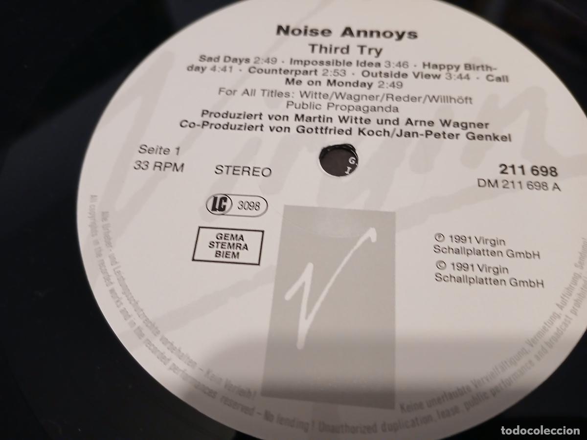 Discos de vinilo: Noise Annoys &lrm;&ndash; Third Try- (1991) lp disco vinilo - Foto 3
