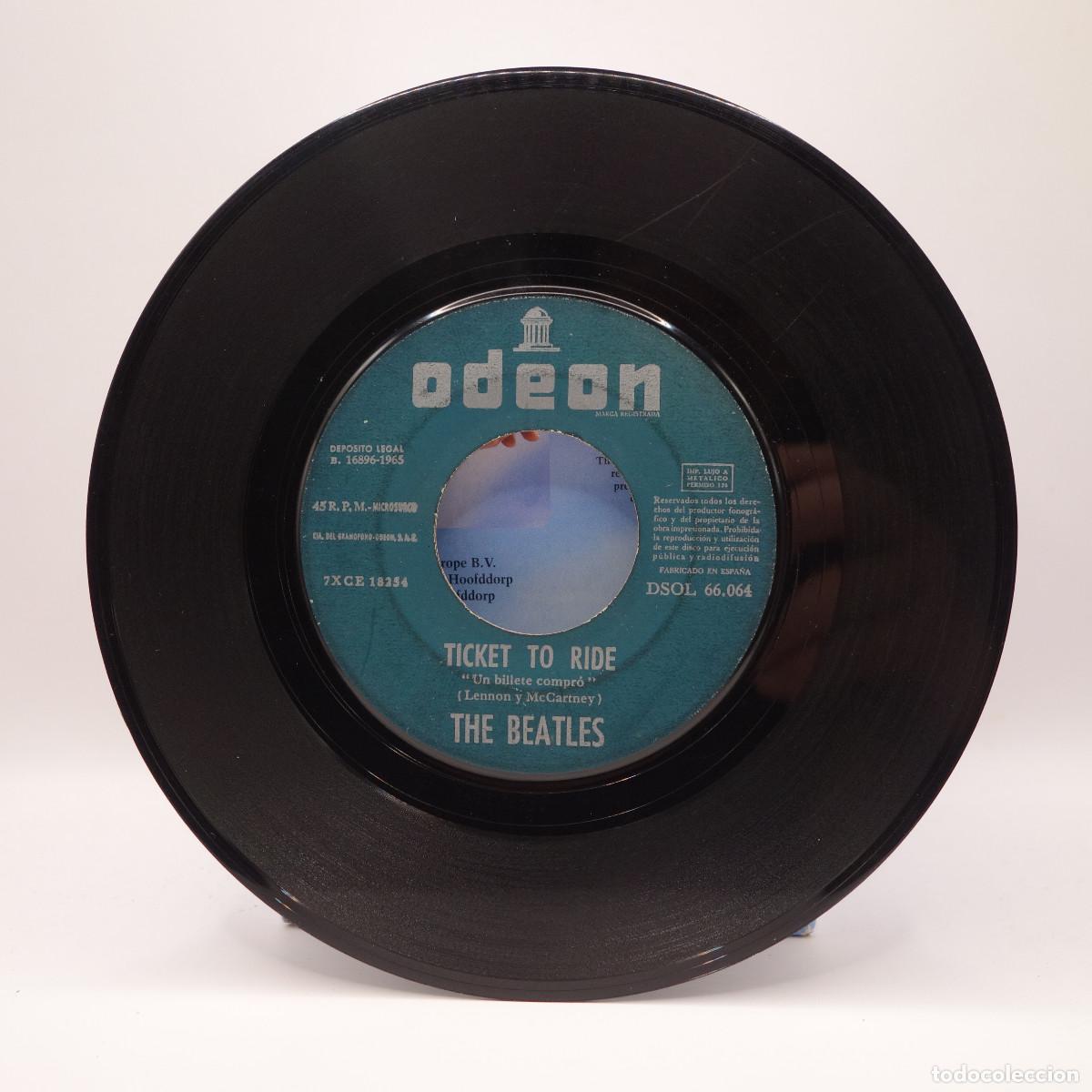 Discos de vinilo: THE BEATLES - TICKET TO RIDE - Foto 5