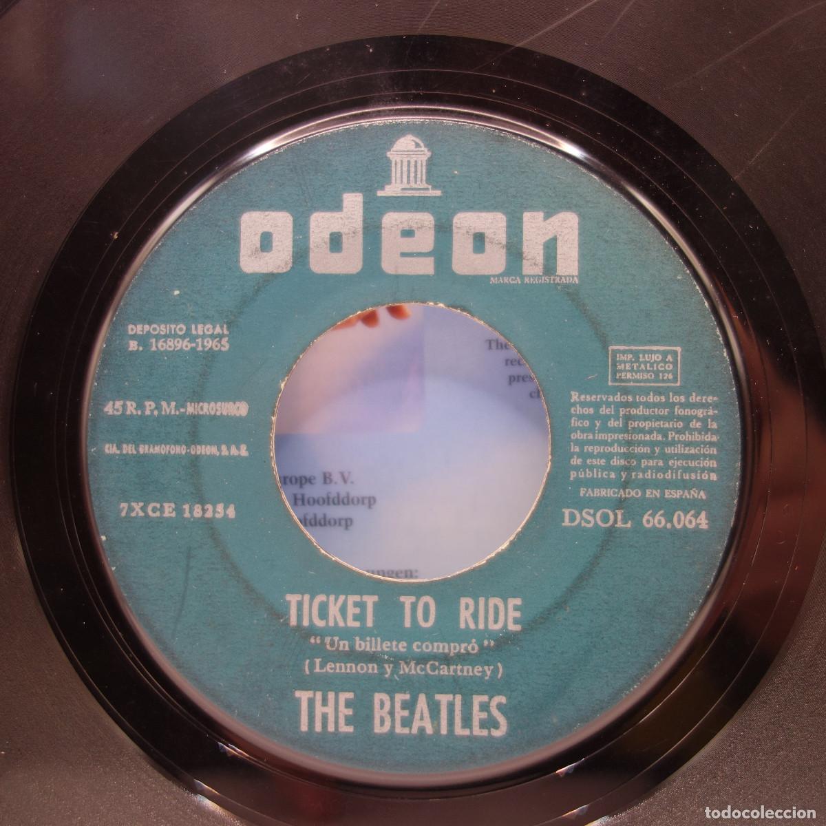 Discos de vinilo: THE BEATLES - TICKET TO RIDE - Foto 6
