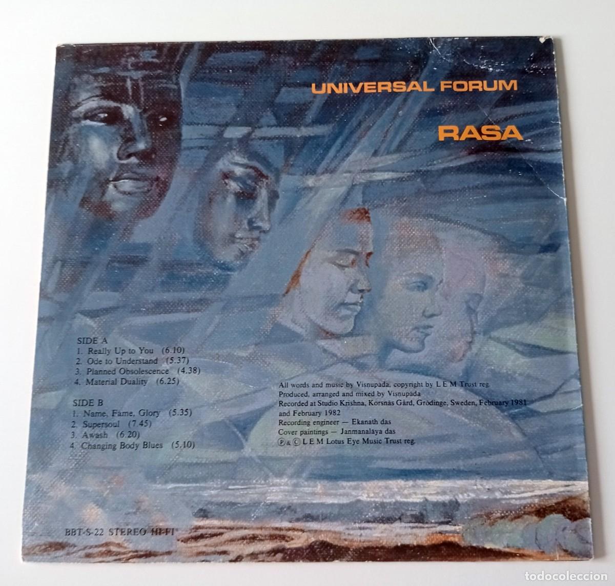 Discos de vinilo: LP RASA - UNIVERSAL FORUM - Foto 2
