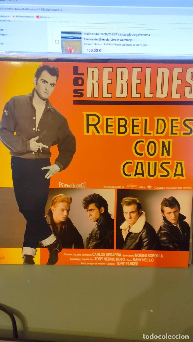 Discos de vinilo: Los Rebeldes. Rebeldes con causa - Foto 1