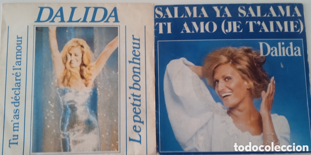 Disques de vinyle: DALIDA - Lote 2 discos singles vinilo a&ntilde;os 70 Francia